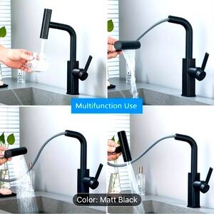 Matte Black Single Handle Faucet